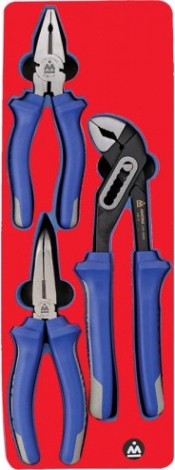 Набор шарнирно-губцевого инструмента в лотке МАСТАК 5-3003 3 предмета Набор шарнирно-губцевого инструмента в лотке МАСТАК 5-3003 3 предмета